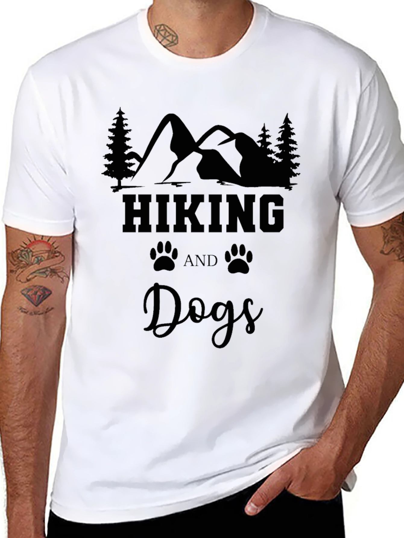 Hiking and Dogs Graphic Tee