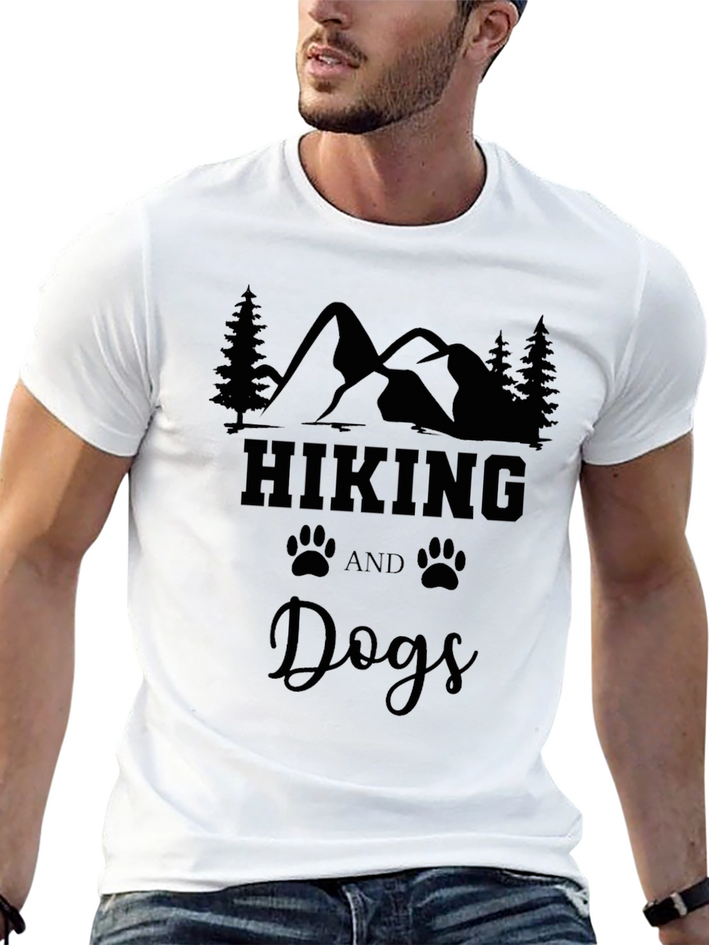 Hiking and Dogs Graphic Tee