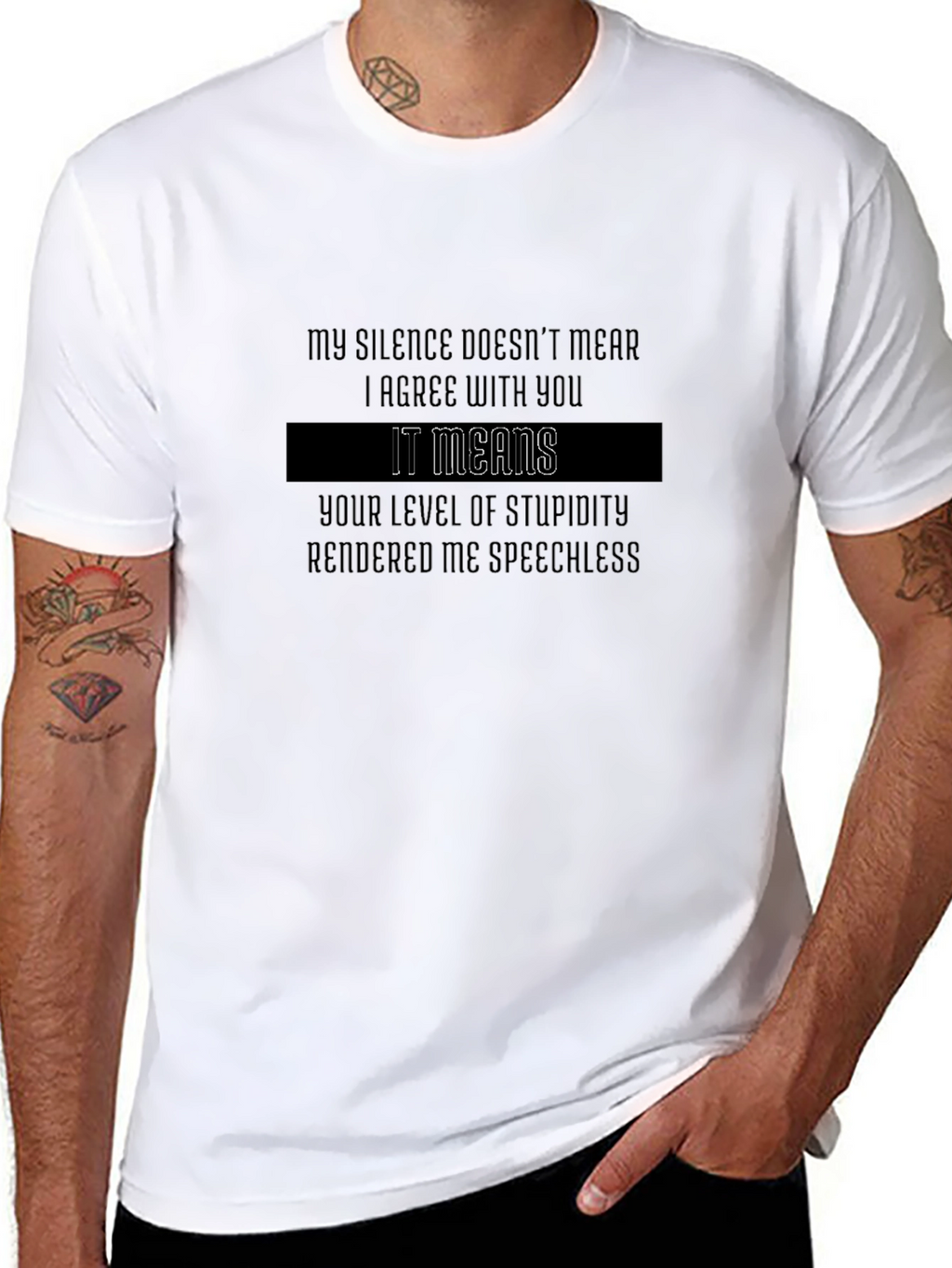Sarcastic Silence T-Shirt: Agree to Disagree