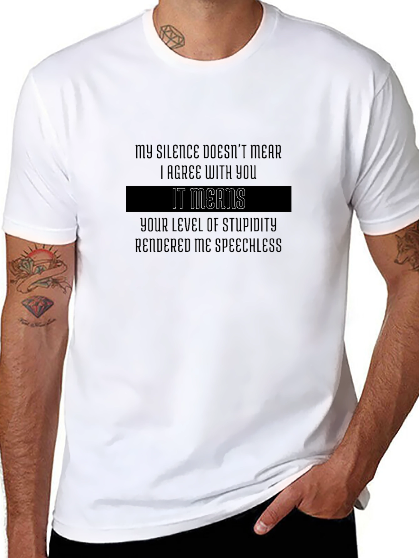 Sarcastic Silence T-Shirt: Agree to Disagree