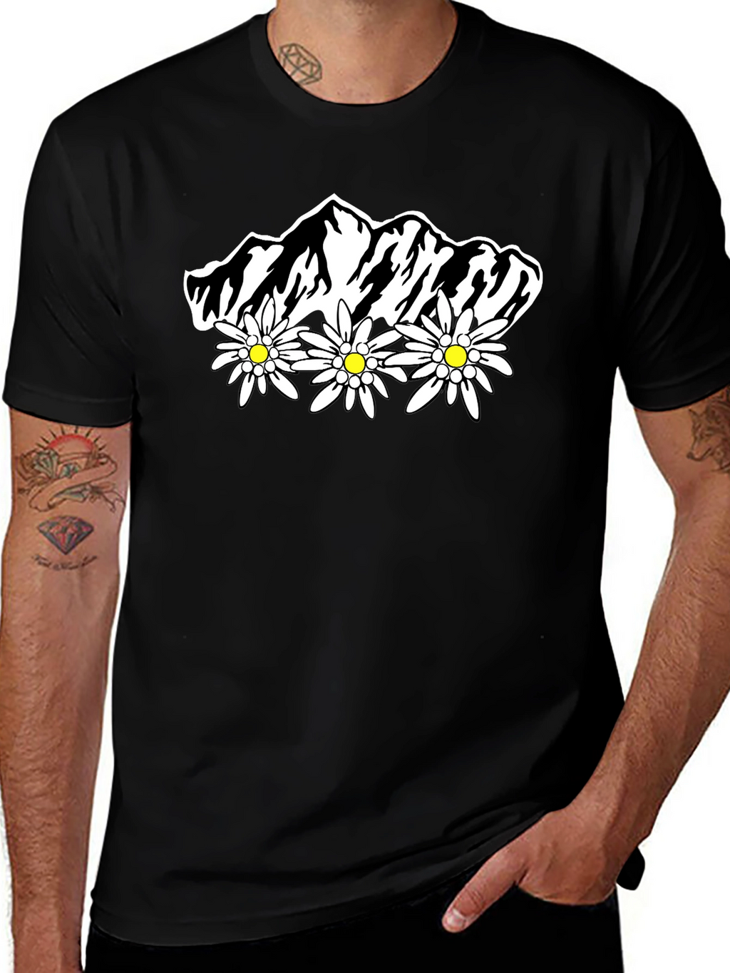 Edelweiss Mountain T-Shirt - Alpine Flower Tee