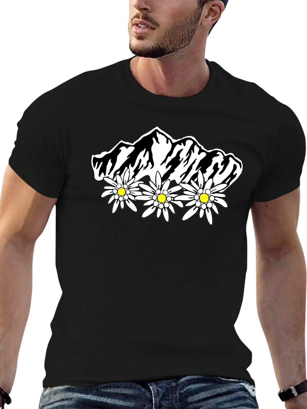 Edelweiss Mountain T-Shirt - Alpine Flower Tee