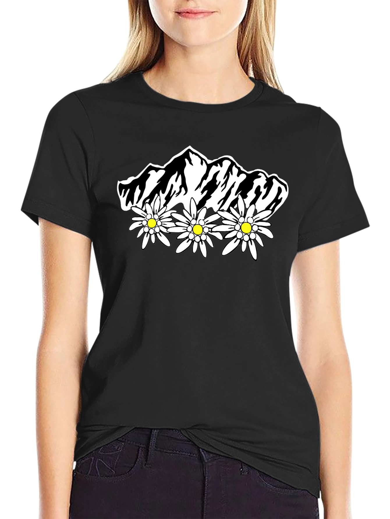 Edelweiss Mountain T-Shirt - Alpine Flower Tee