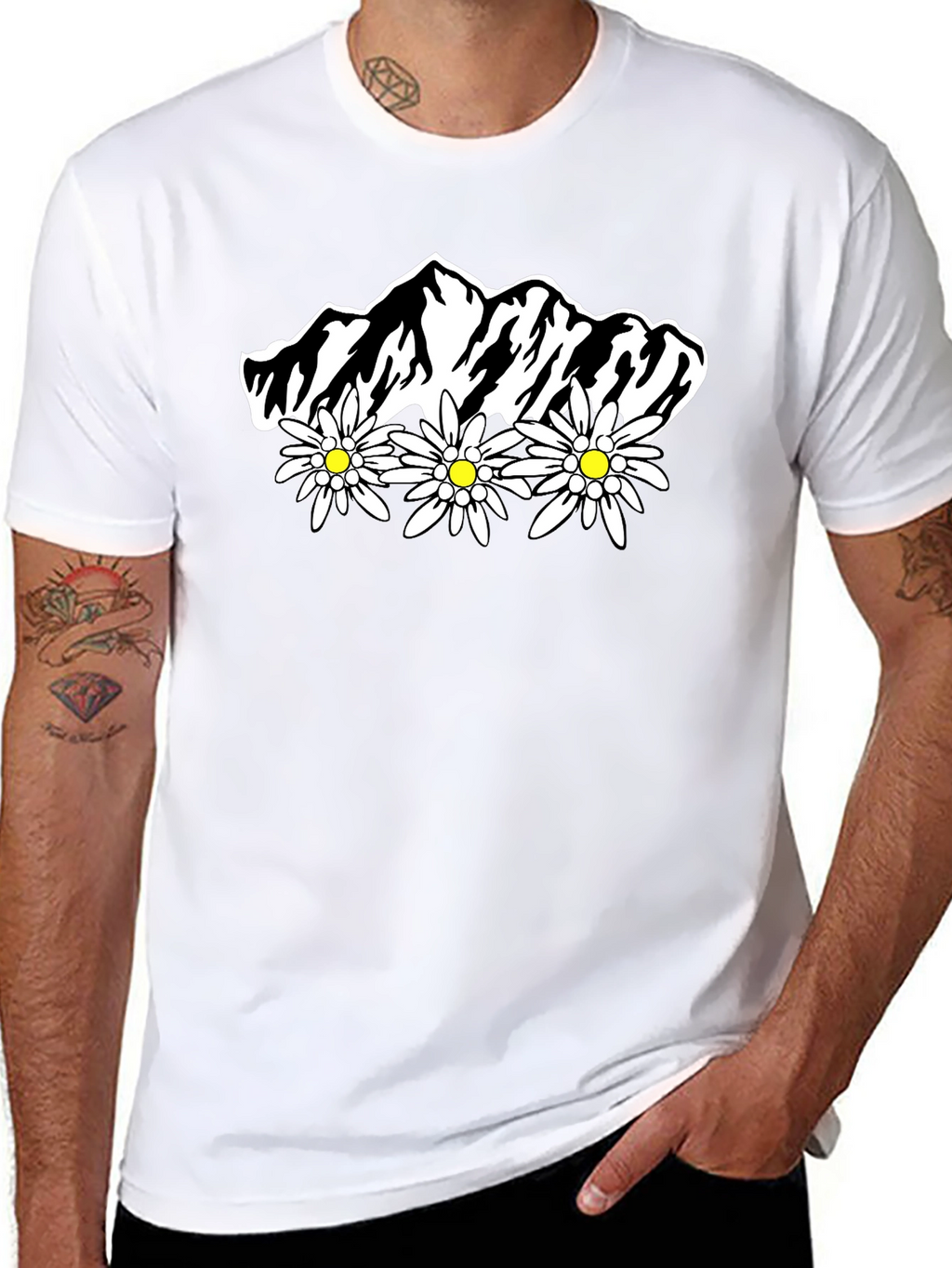 Edelweiss Mountain T-Shirt - Alpine Flower Tee