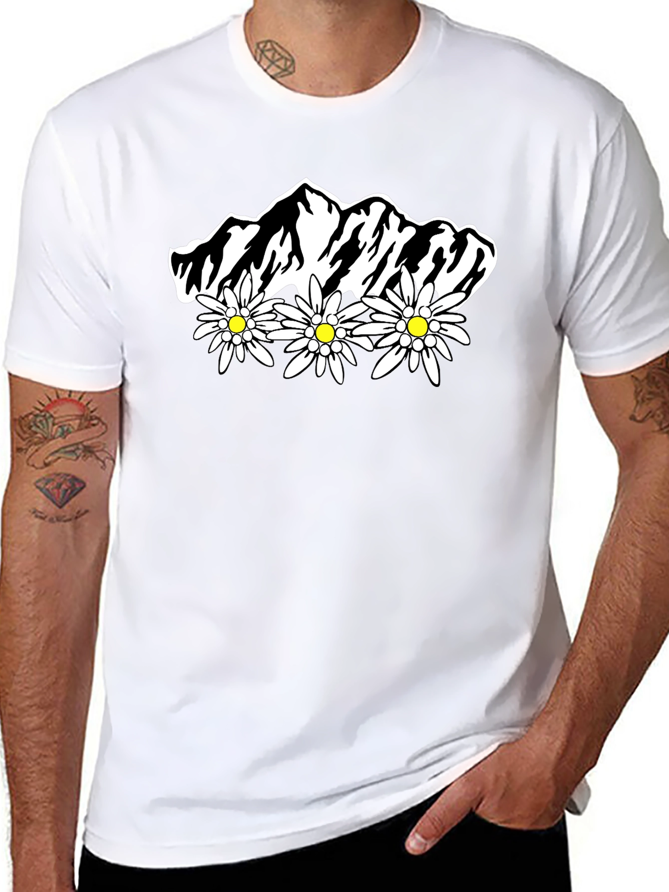 Edelweiss Mountain T-Shirt - Alpine Flower Tee