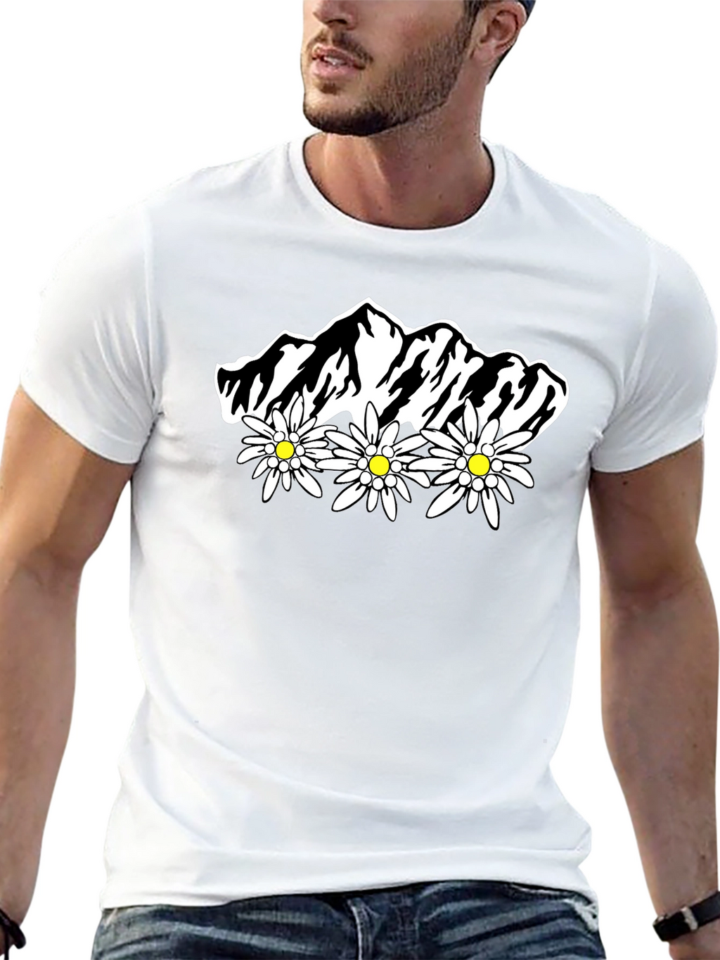 Edelweiss Mountain T-Shirt - Alpine Flower Tee
