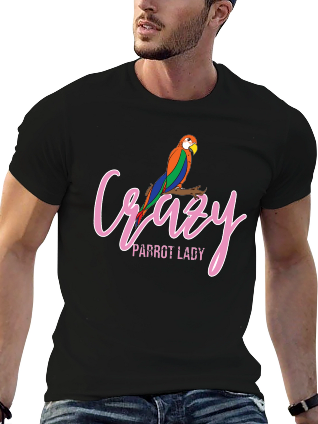 Crazy Parrot Lady T-Shirt - Cute Bird Lover Tee