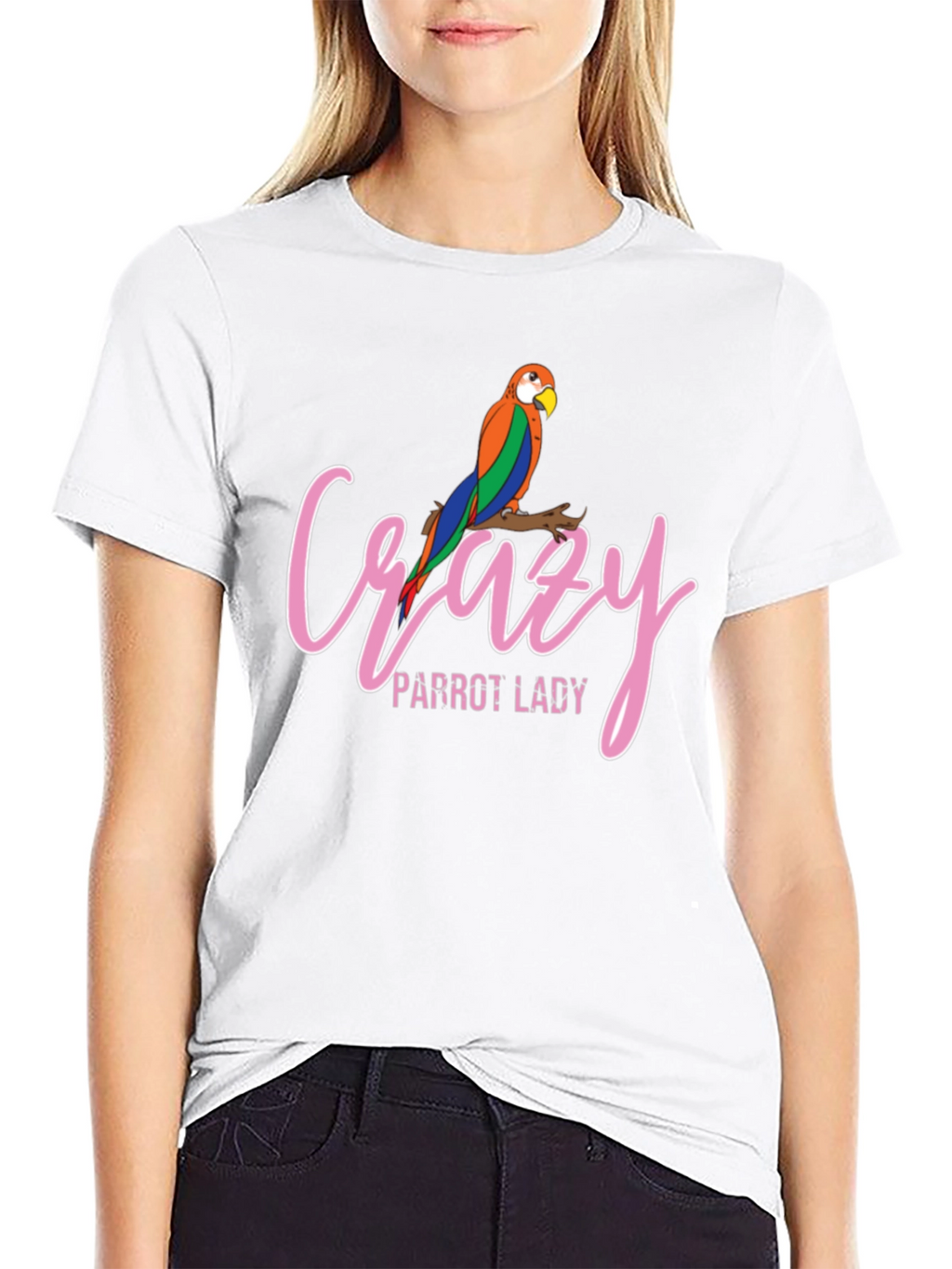 Crazy Parrot Lady T-Shirt - Cute Bird Lover Tee