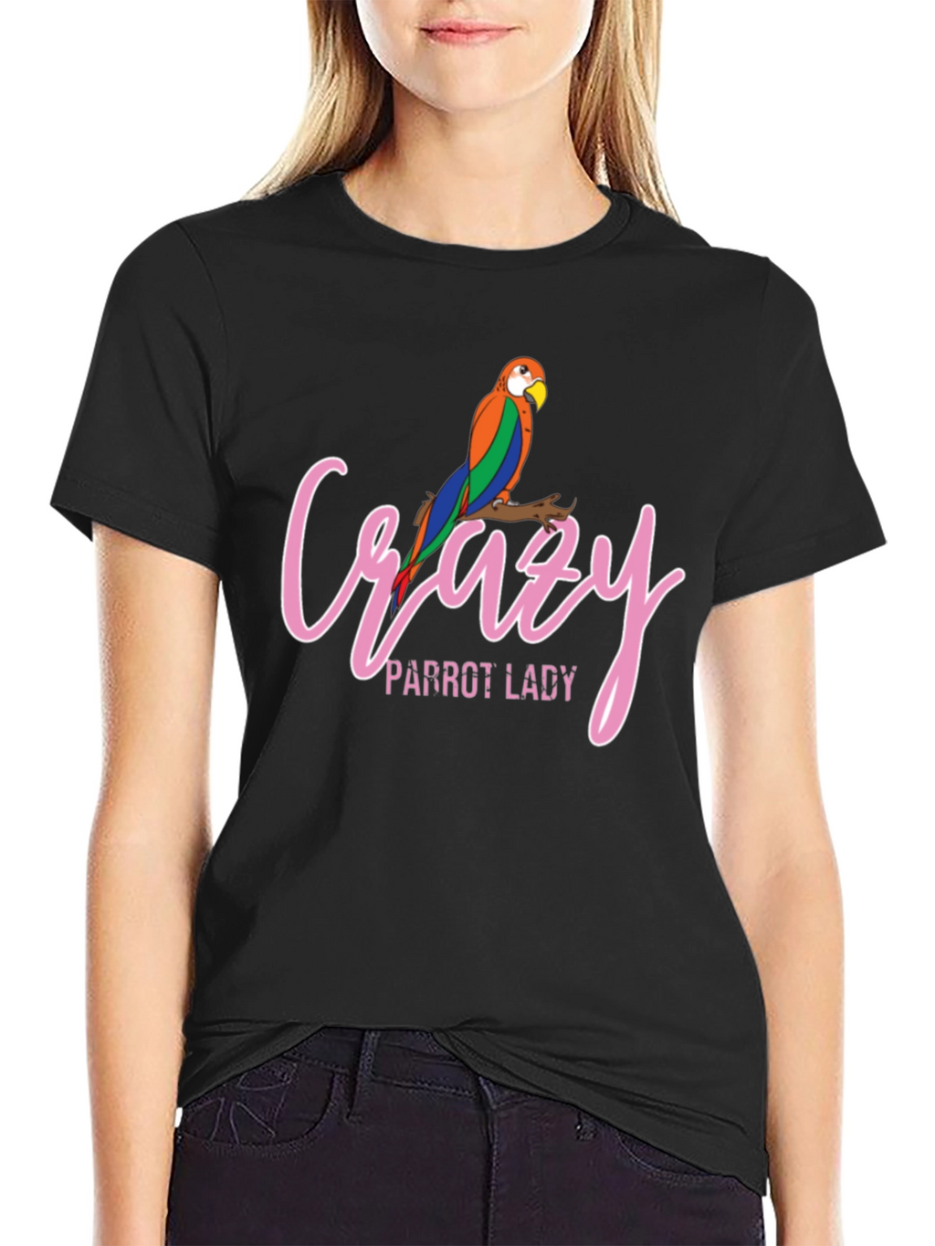Crazy Parrot Lady T-Shirt - Cute Bird Lover Tee