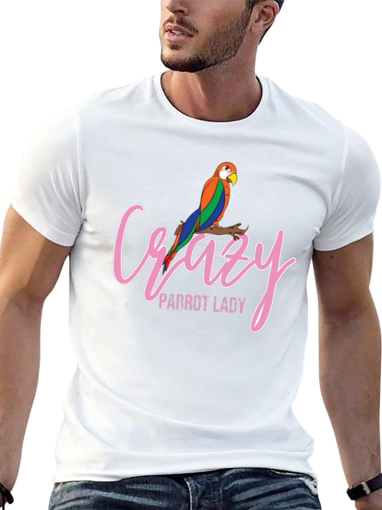 Crazy Parrot Lady T-Shirt - Cute Bird Lover Tee