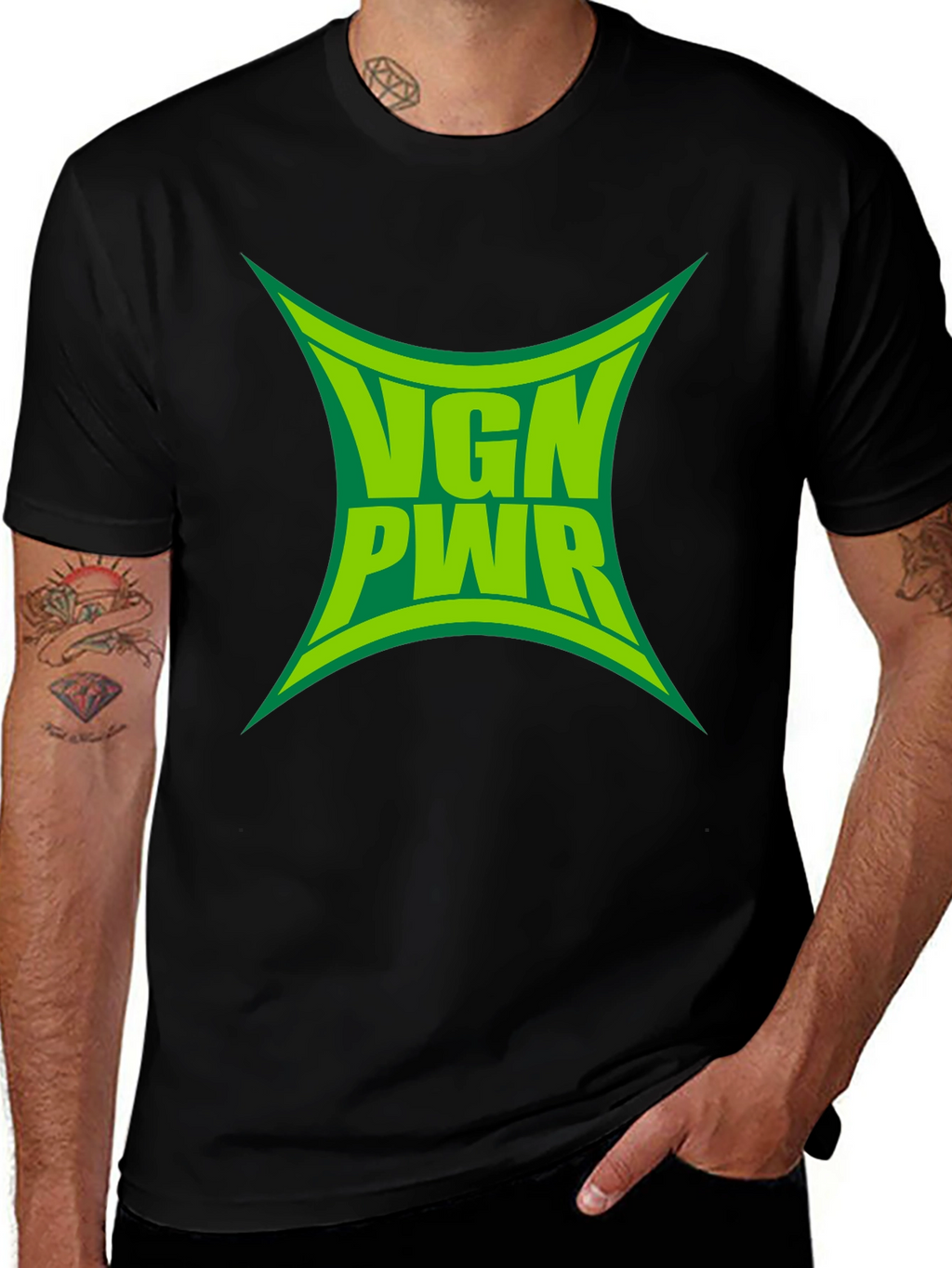 VGN PWR Graphic Tee - Vegan Power Black T-Shirt