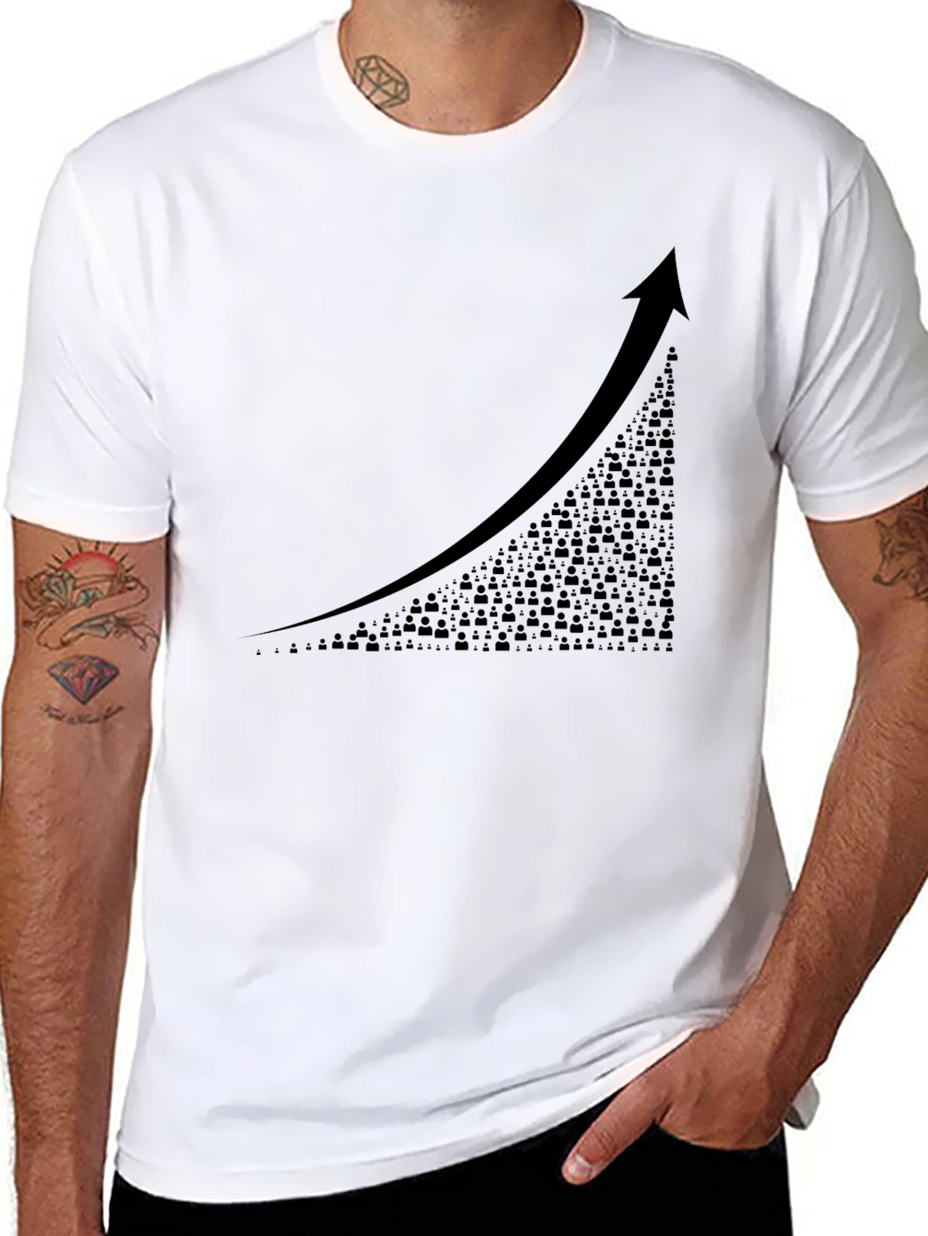 Trending Upward Tee - Success Graphic T-Shirt