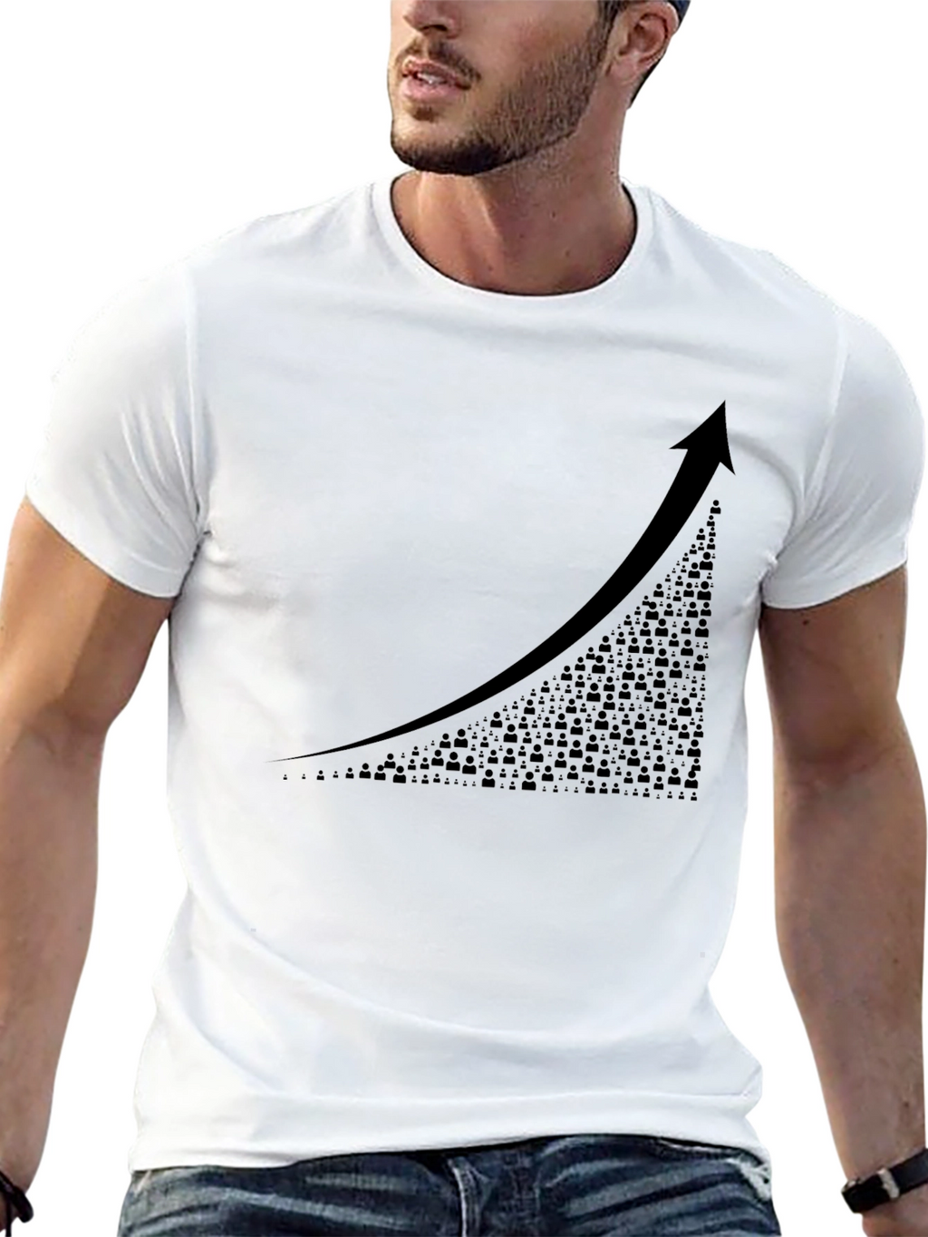 Trending Upward Tee - Success Graphic T-Shirt