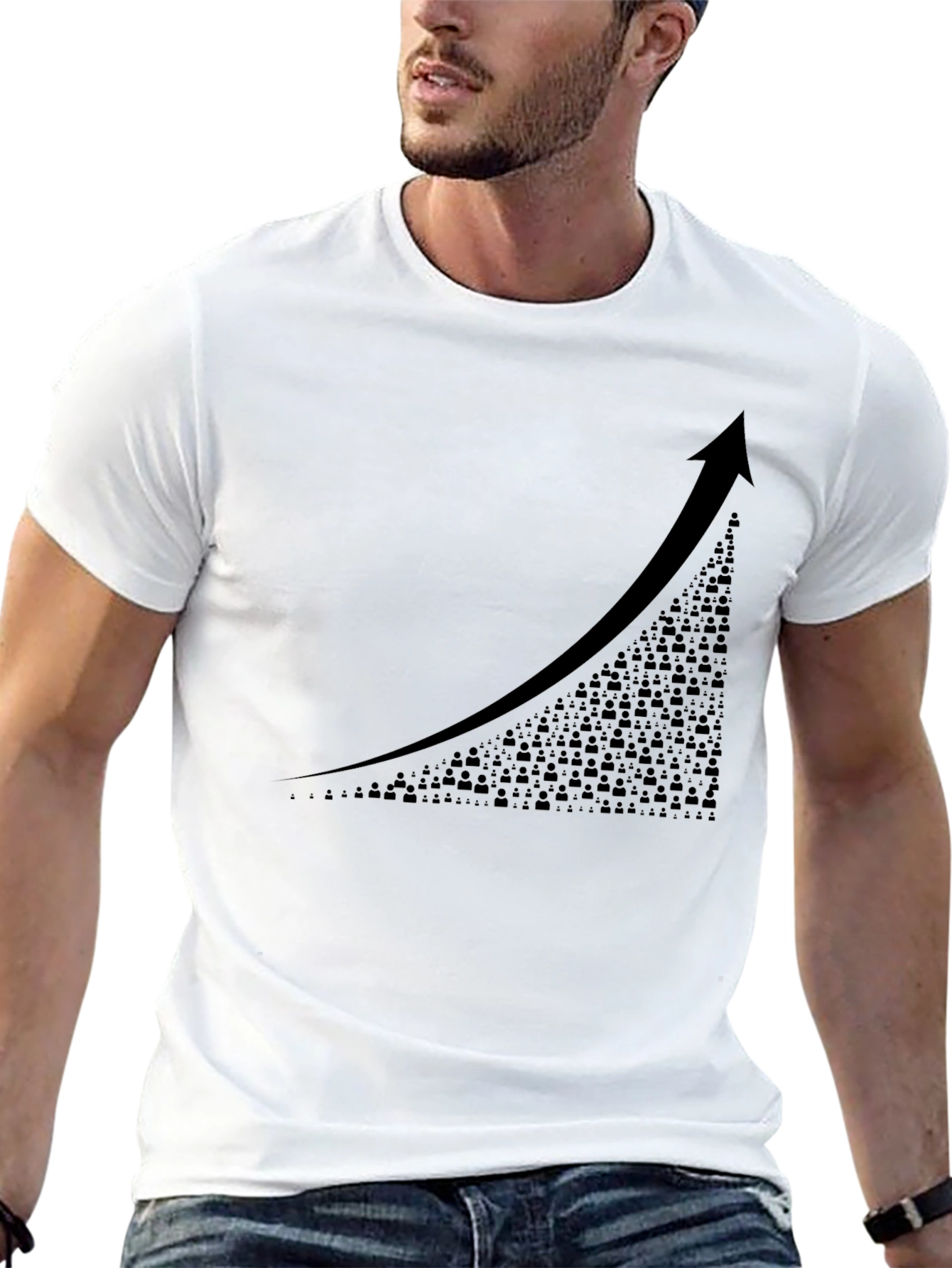 Trending Upward Tee - Success Graphic T-Shirt