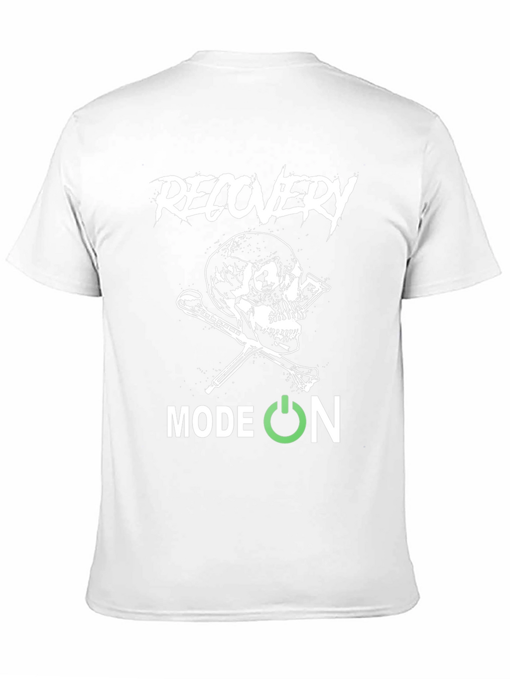Recovery Mode On Skull Graphic Black T-Shirt
