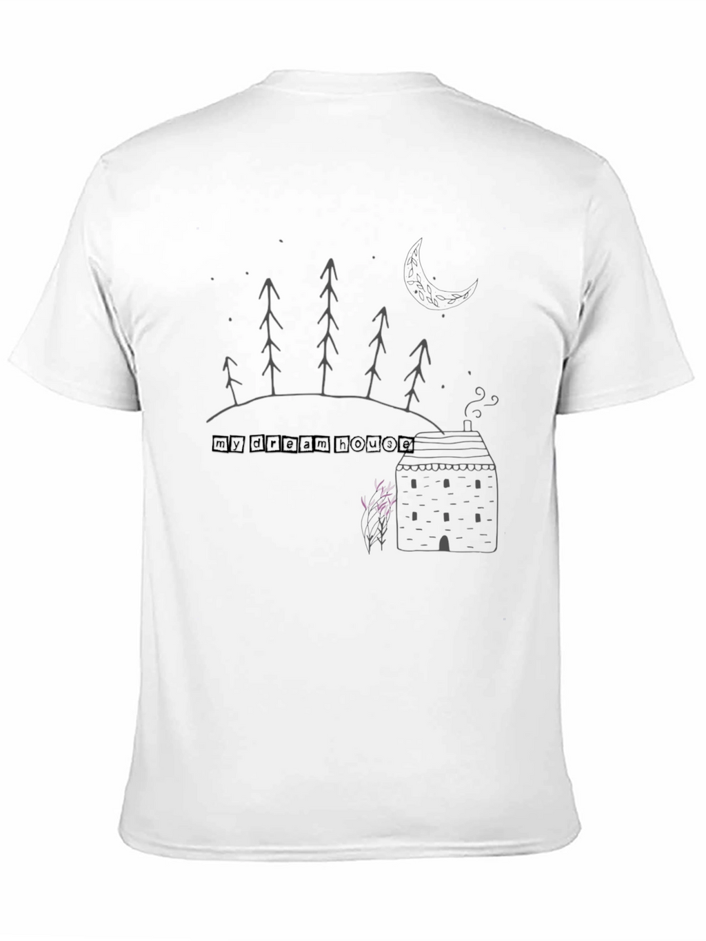 Dream House Graphic Tee - Unisex Black Cotton T-Shirt
