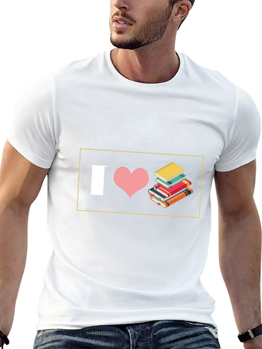 I Love Books Black T-Shirt - Readers Delight