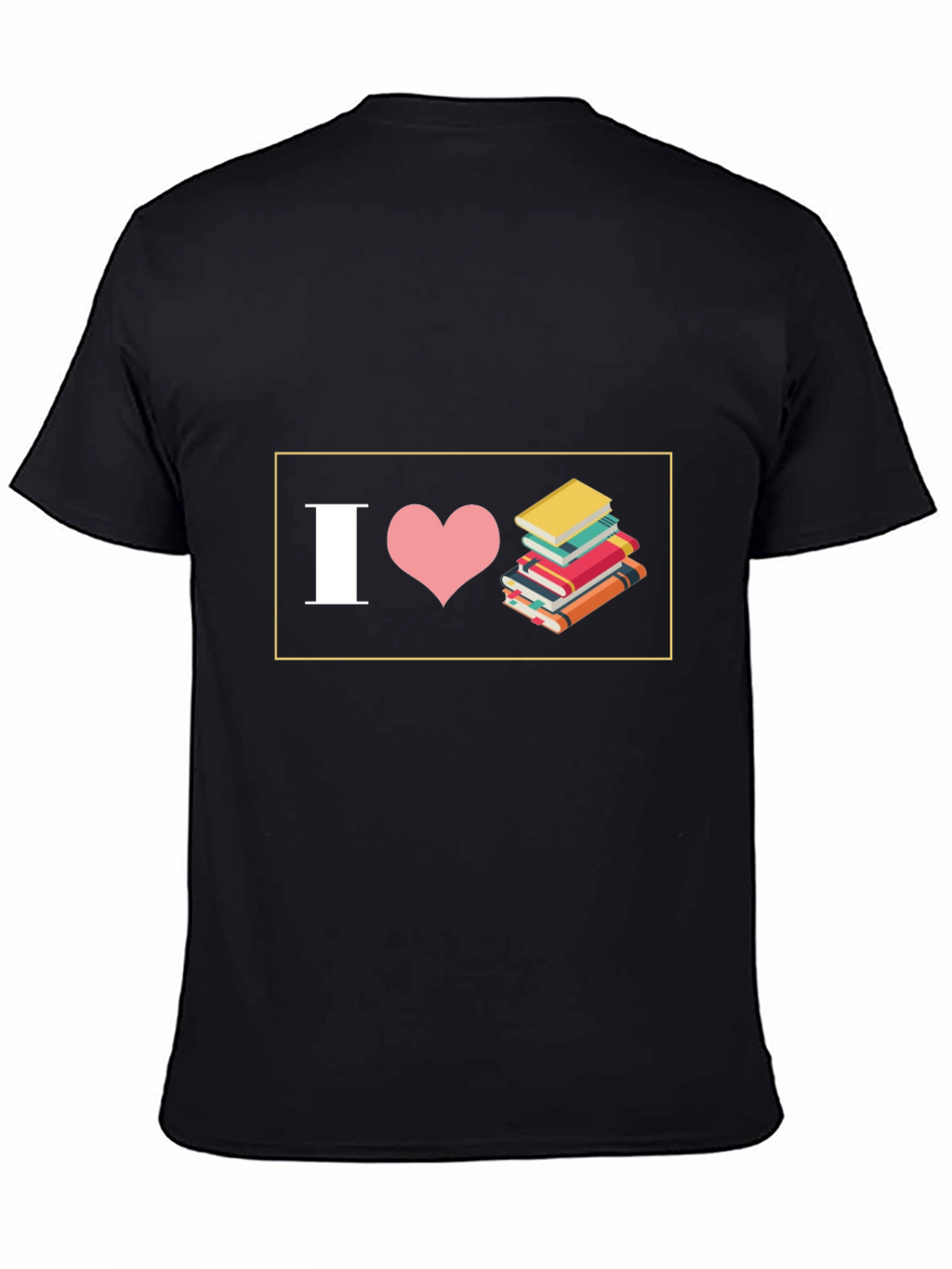I Love Books Black T-Shirt - Readers Delight