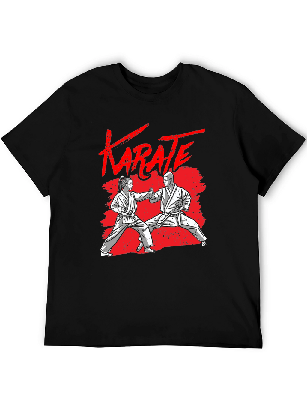 Karate Graphic Black T-Shirt