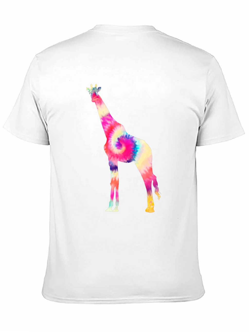 Tie-Dye Giraffe Graphic T-Shirt - Black