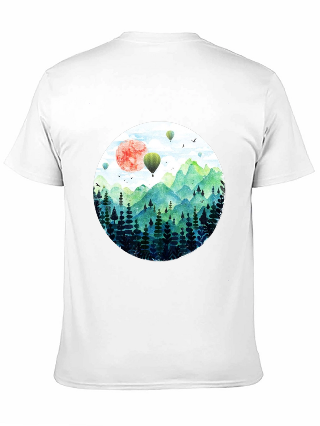 Nature Scene Graphic Tee - Mens Black T-Shirt
