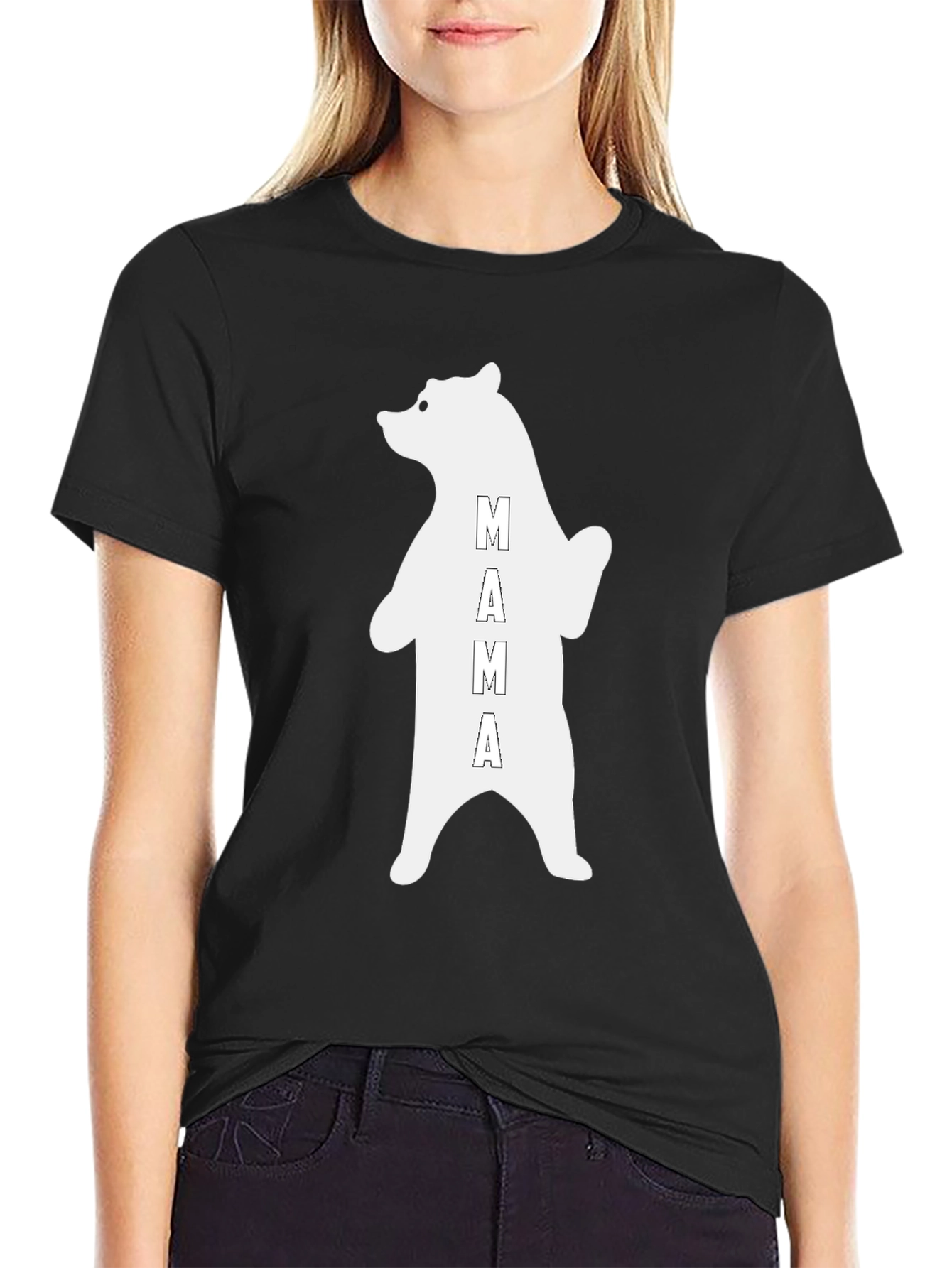 Mama Bear Graphic T-Shirt - Black