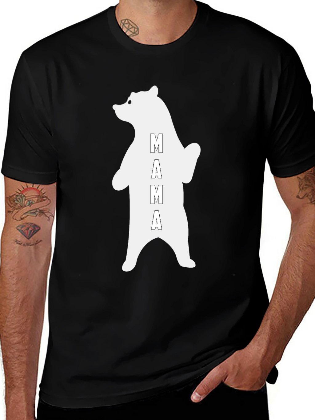 Mama Bear Graphic T-Shirt - Black