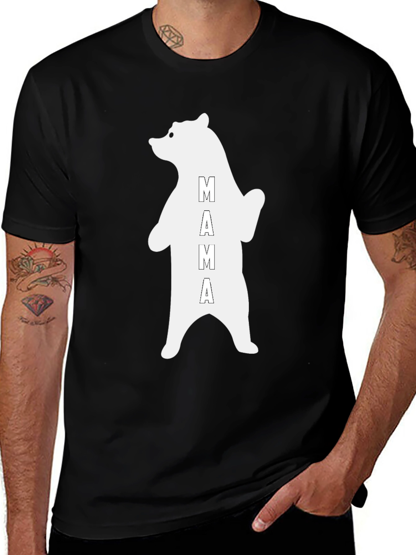 Mama Bear Graphic T-Shirt - Black