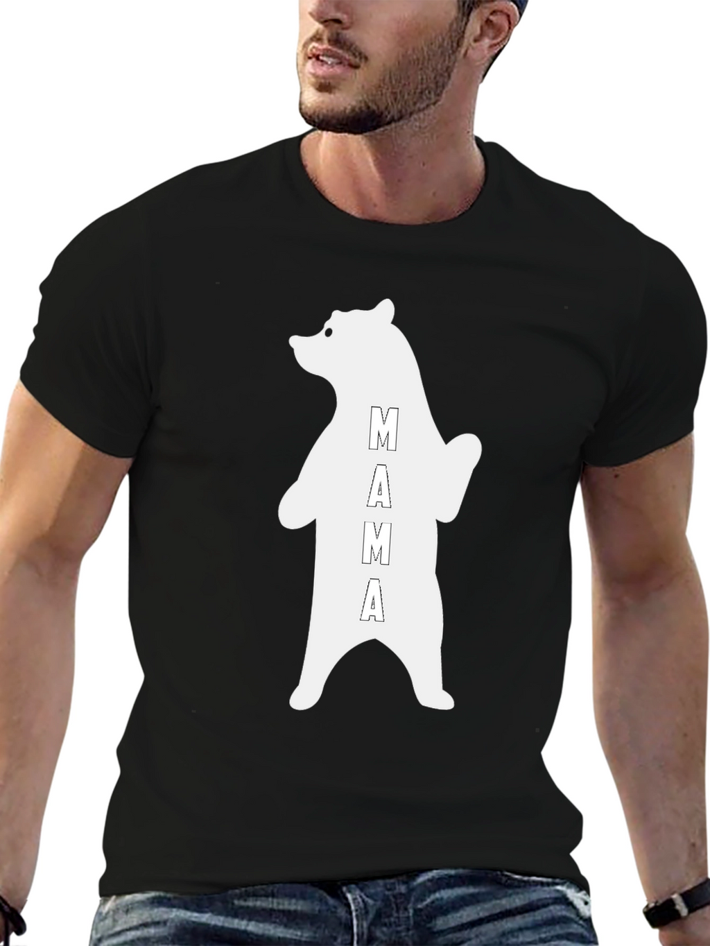 Mama Bear Graphic T-Shirt - Black