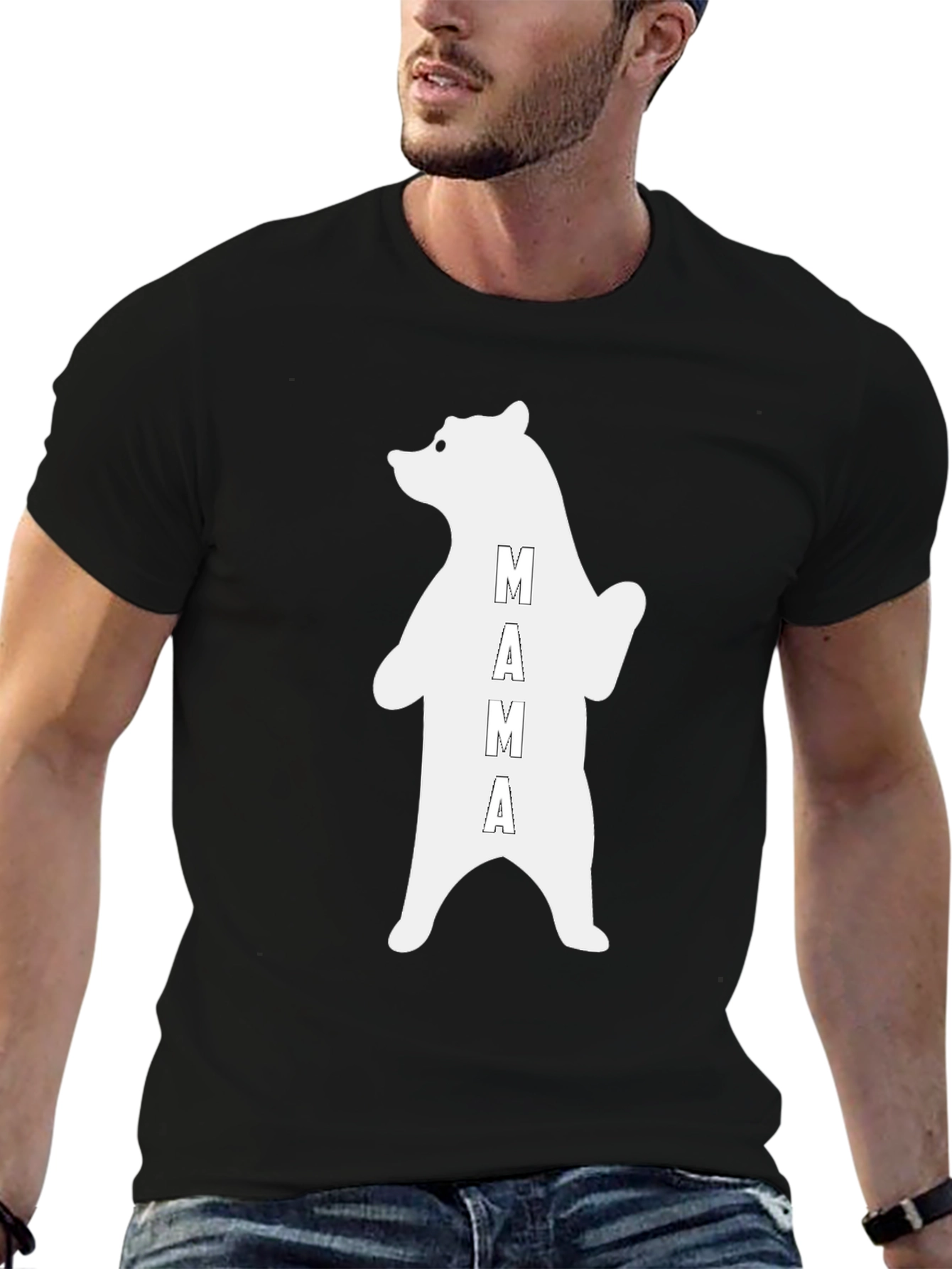 Mama Bear Graphic T-Shirt - Black