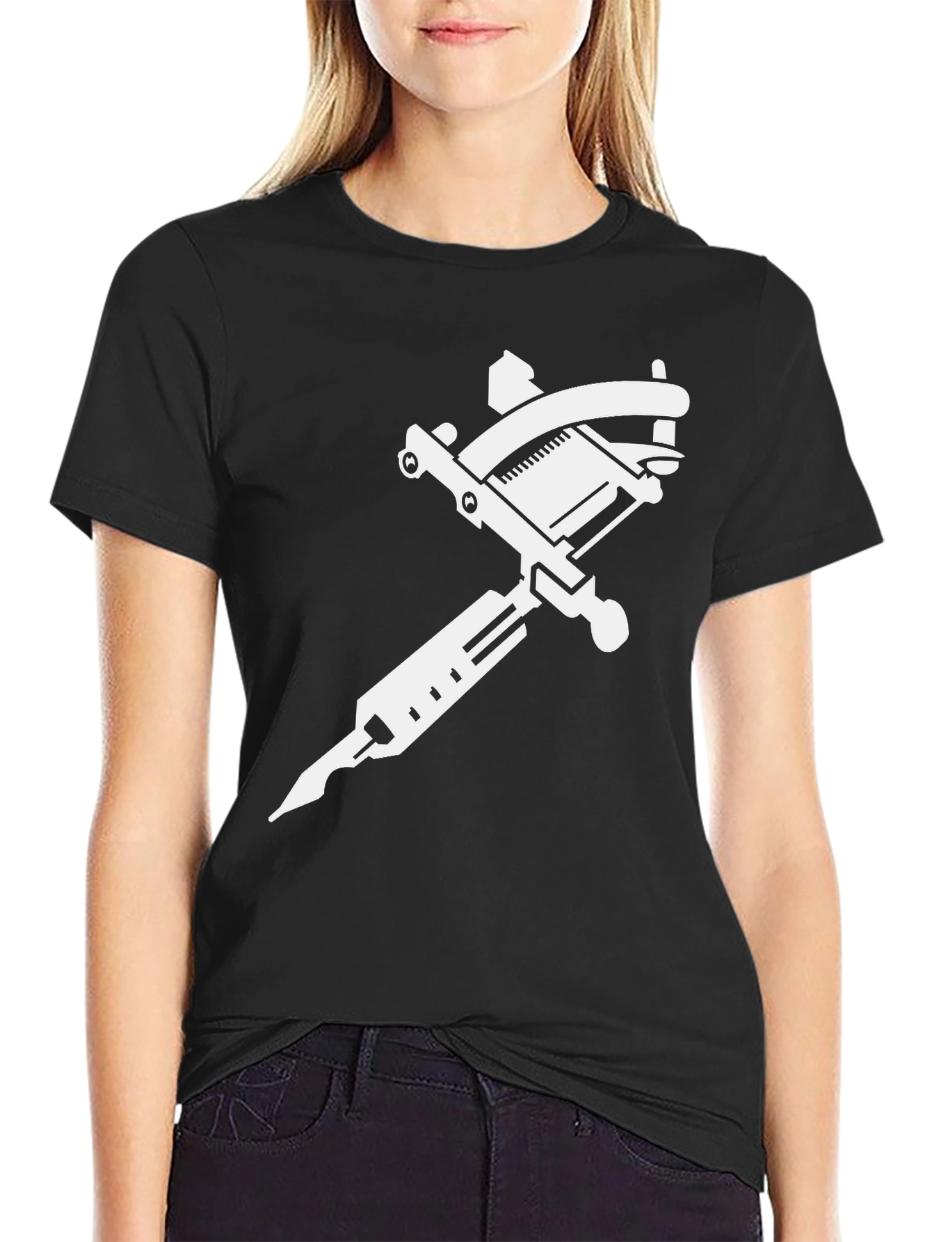 Black Tattoo Machine Graphic T-Shirt