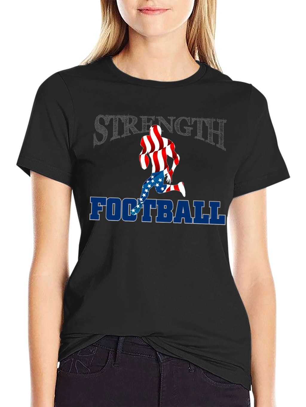 Strength Football Patriotic T-Shirt