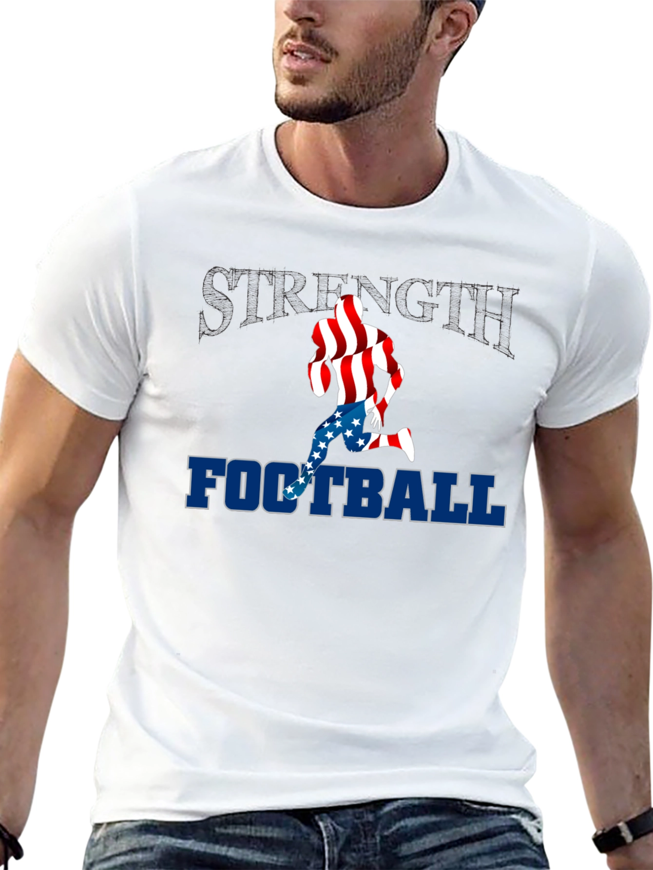 Strength Football Patriotic T-Shirt