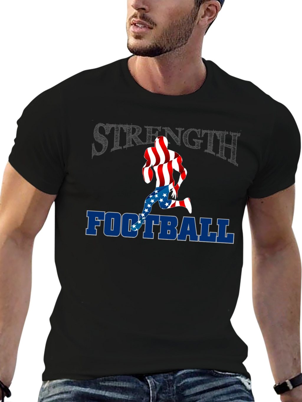Strength Football Patriotic T-Shirt