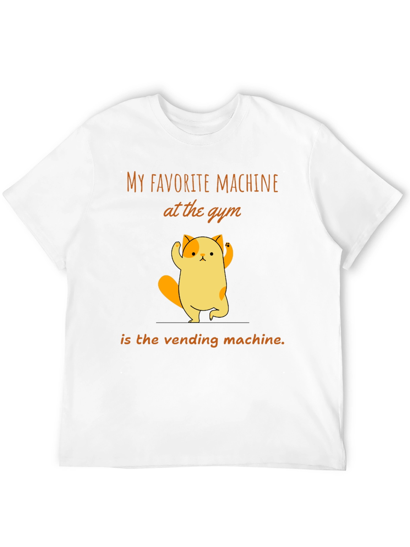 Gym Humor T-Shirt - Vending Machine Cat