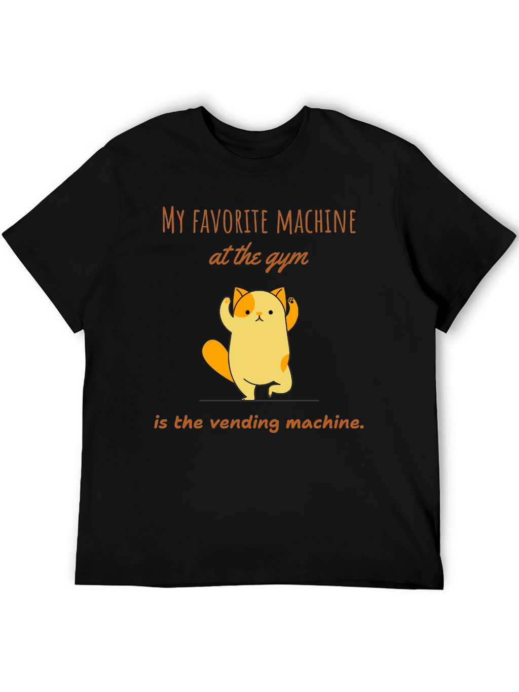 Gym Humor T-Shirt - Vending Machine Cat
