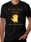 Gym Humor T-Shirt - Vending Machine Cat