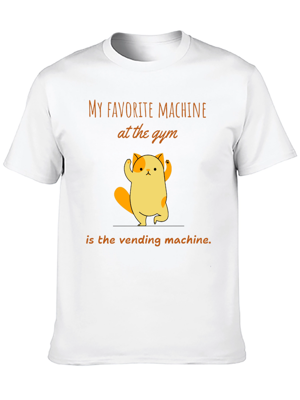 Gym Humor T-Shirt - Vending Machine Cat