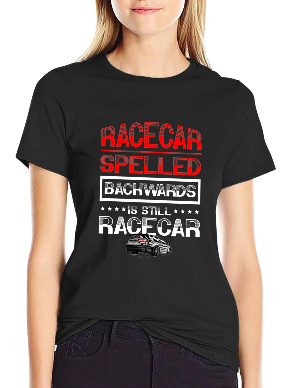 Racecar Spelled Backwards T-Shirt - Car Enthusiast Apparel
