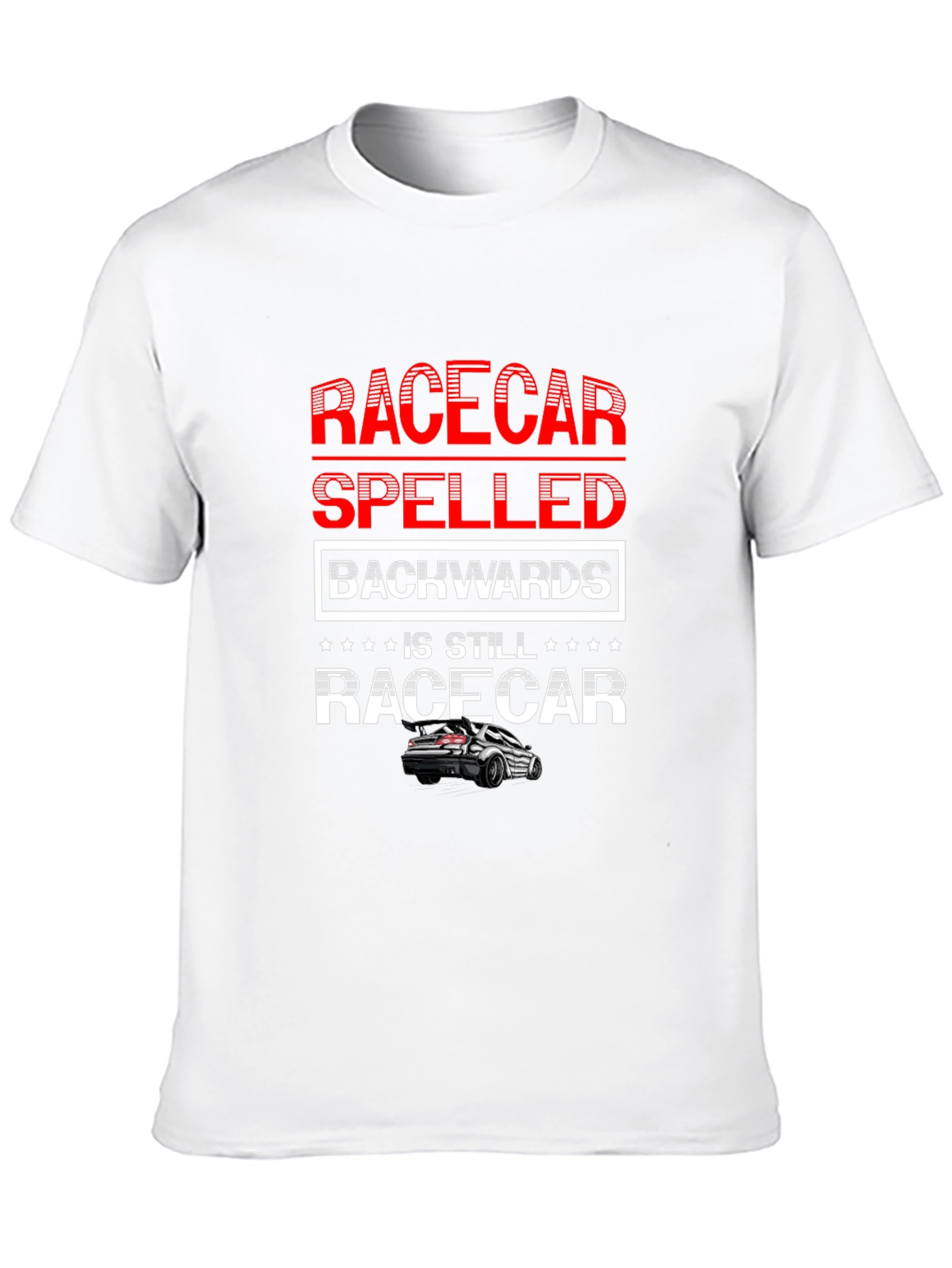Racecar Spelled Backwards T-Shirt - Car Enthusiast Apparel