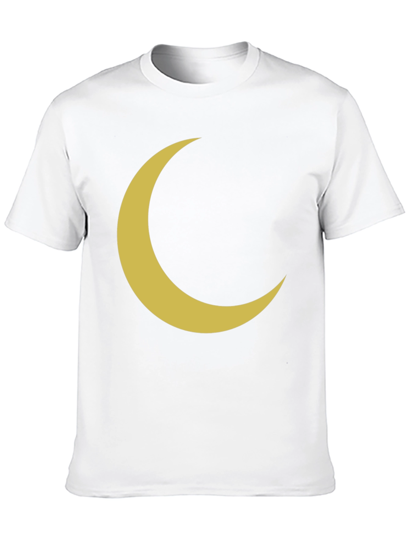 Crescent Moon Graphic Tee - Black Cotton T-Shirt
