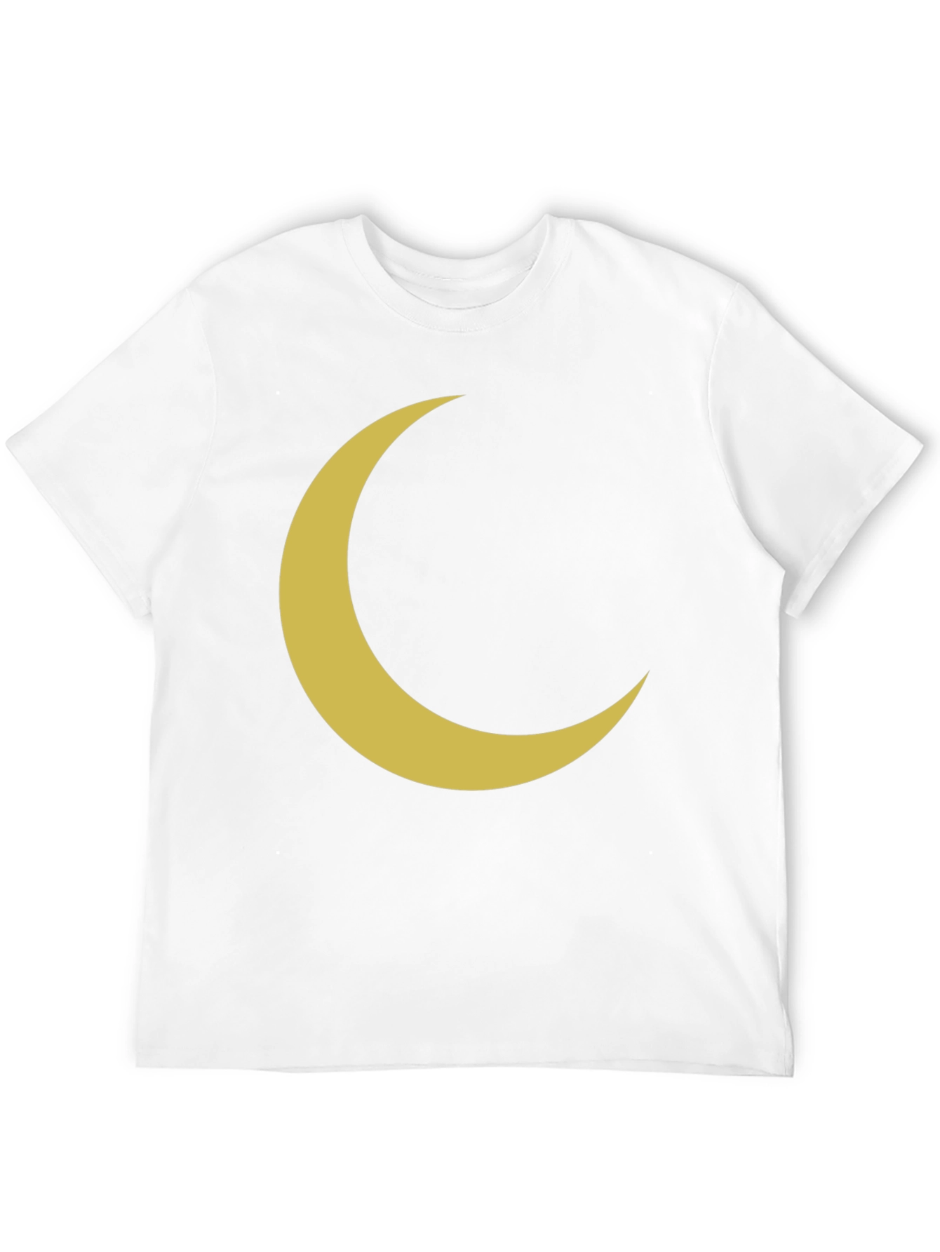 Crescent Moon Graphic Tee - Black Cotton T-Shirt