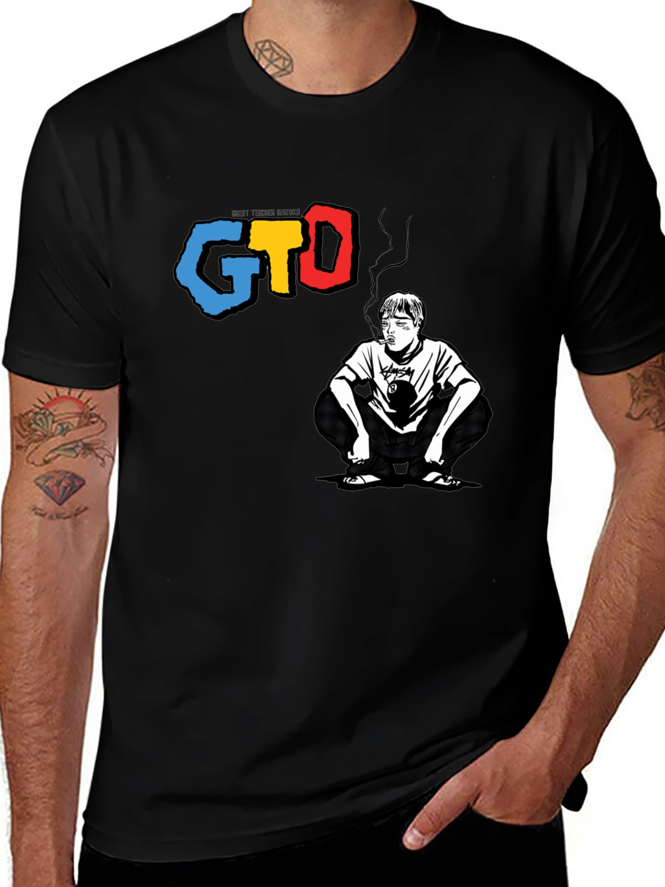 GTO Graphic Tee - Smoking Man Design