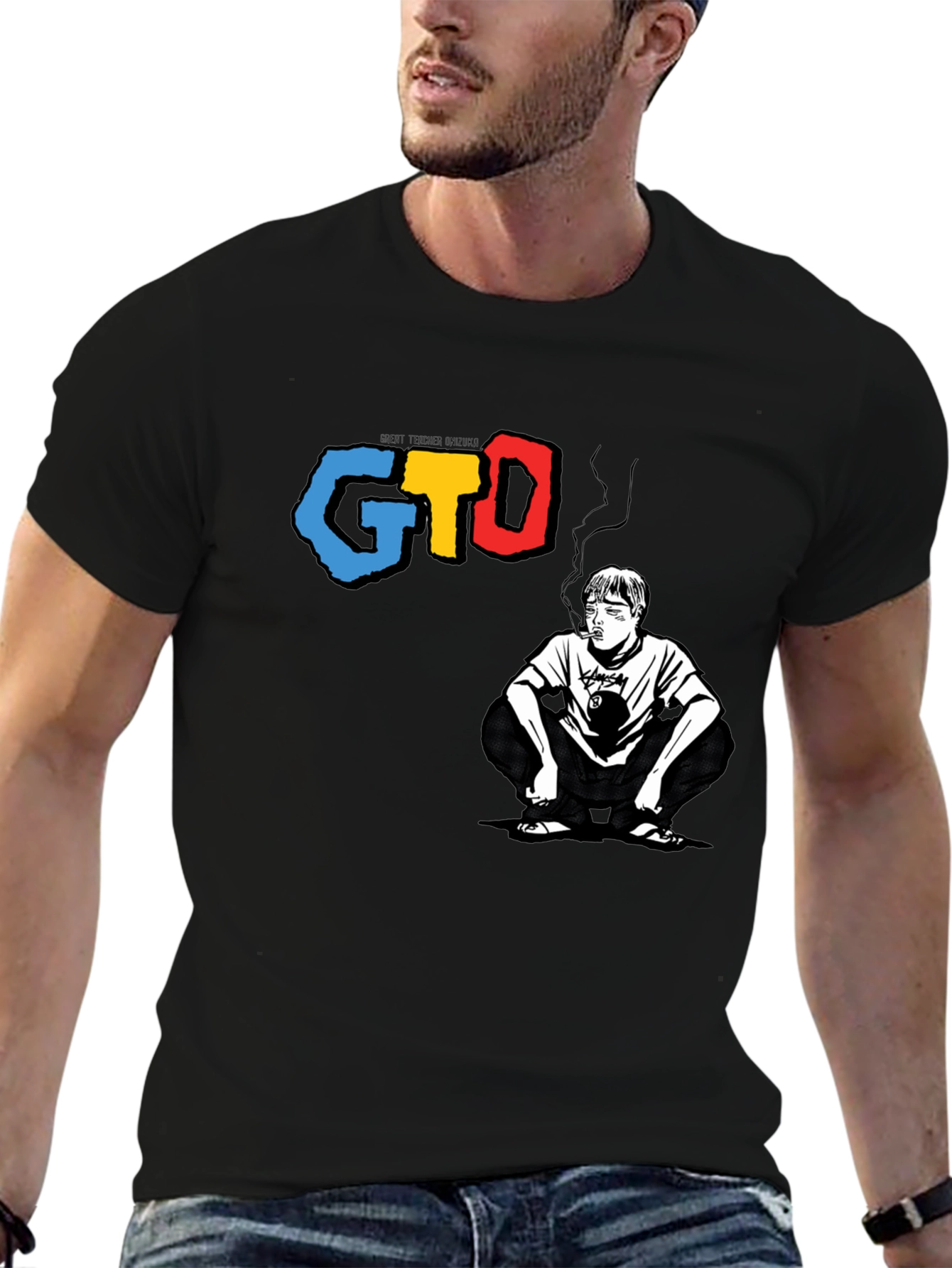 GTO Graphic Tee - Smoking Man Design