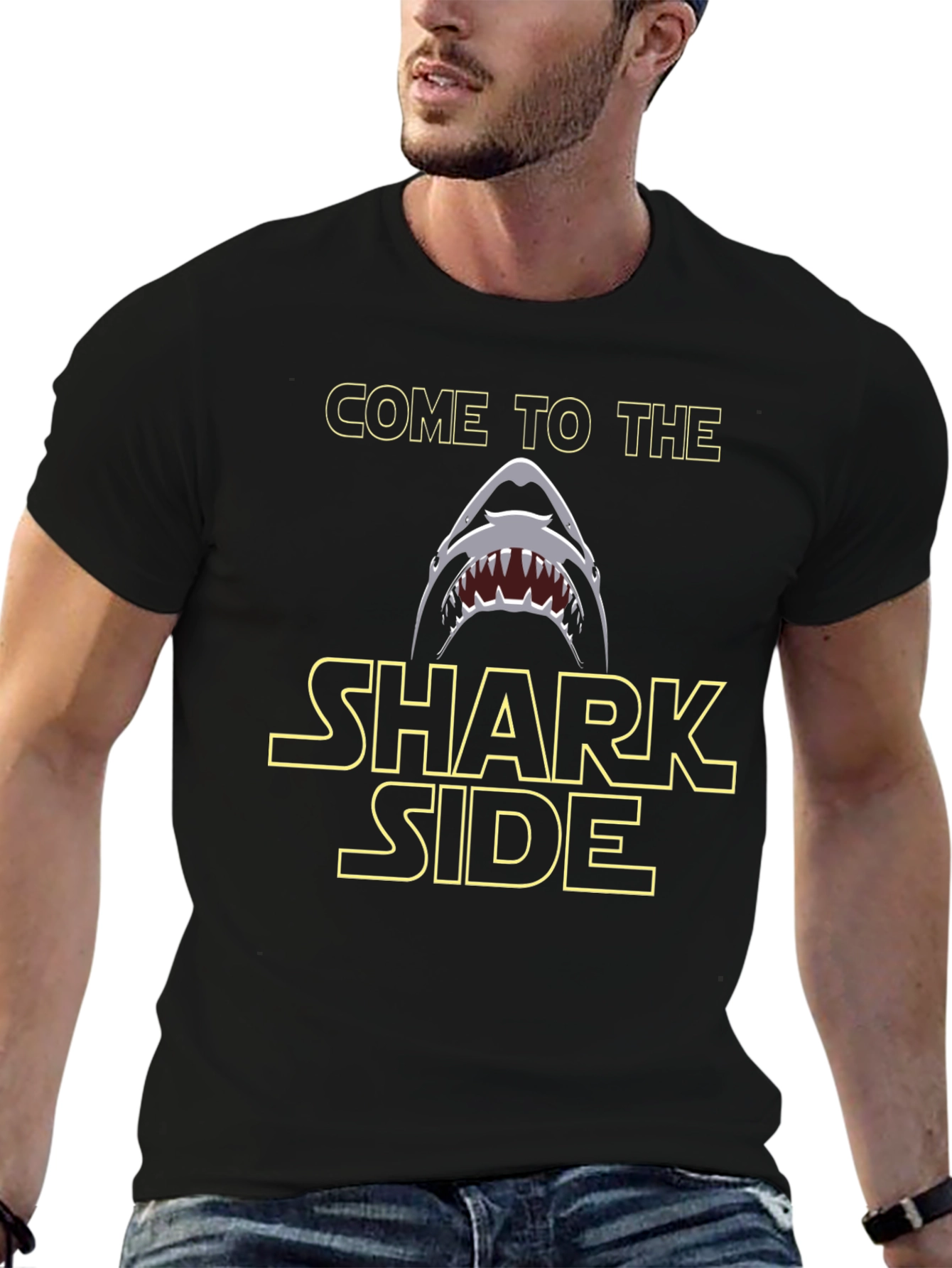 Shark Side Mens T-Shirt - Dark Humor Tee