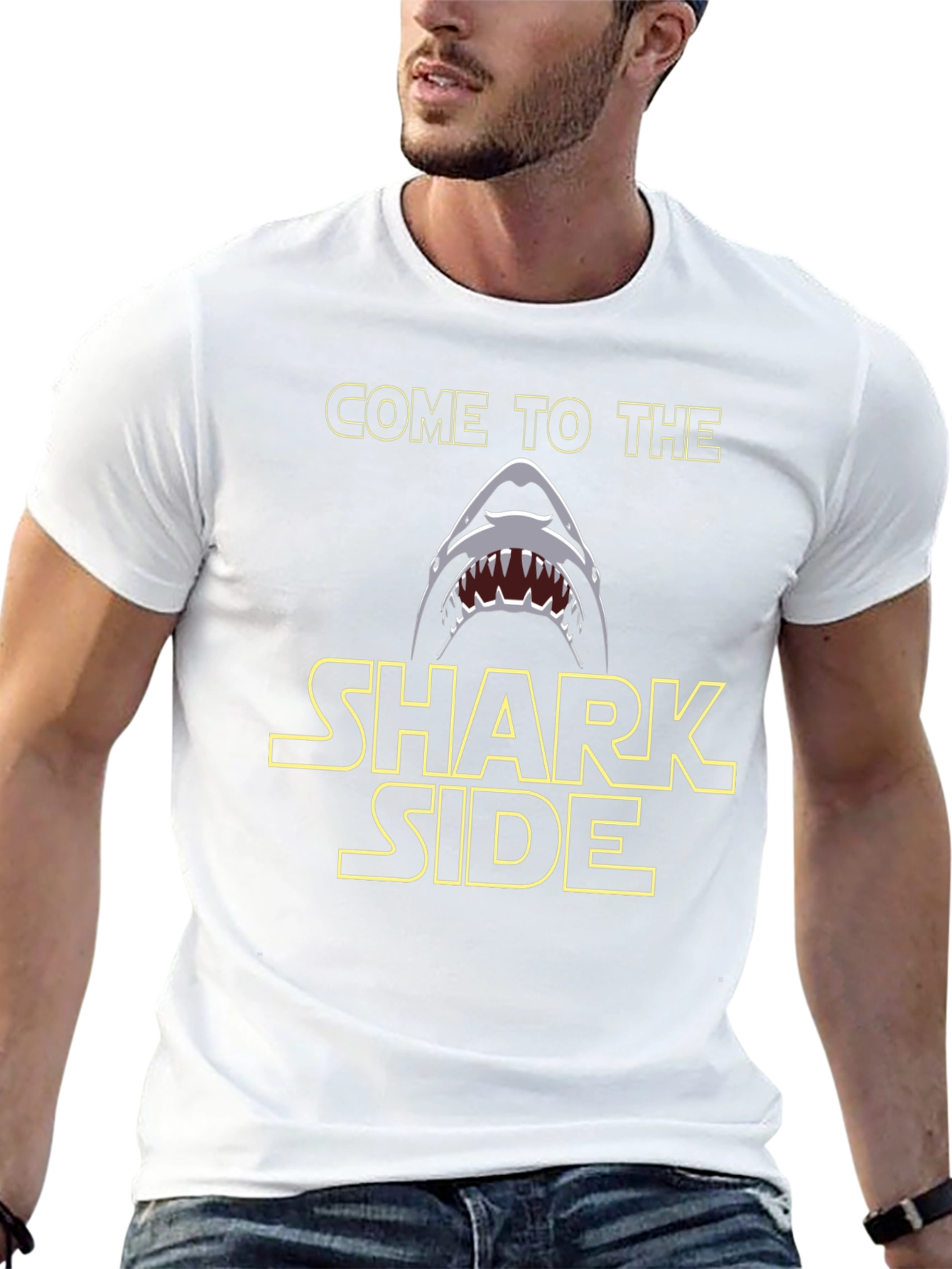 Shark Side Mens T-Shirt - Dark Humor Tee
