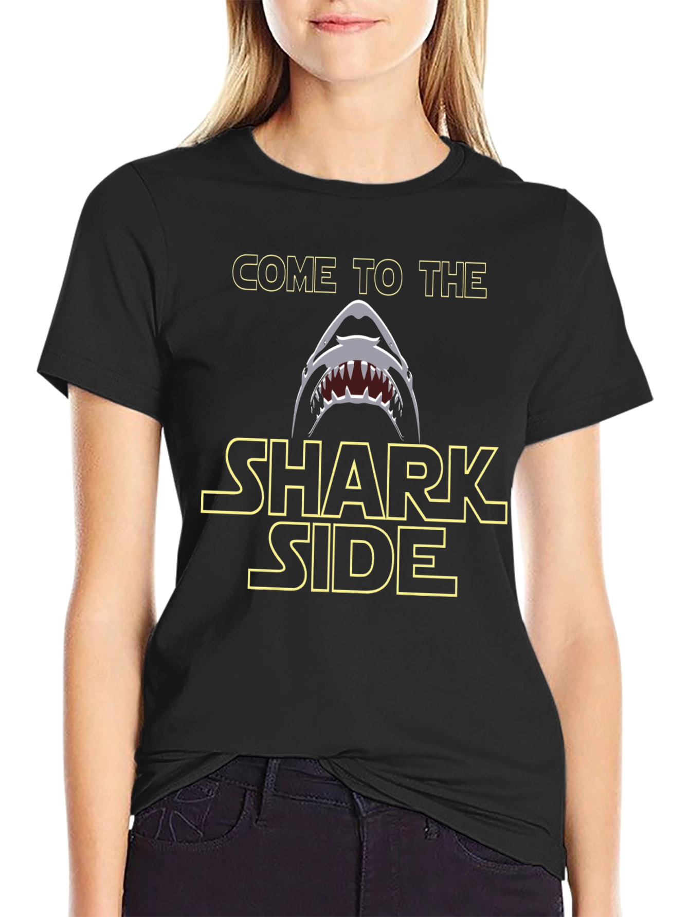 Shark Side Mens T-Shirt - Dark Humor Tee