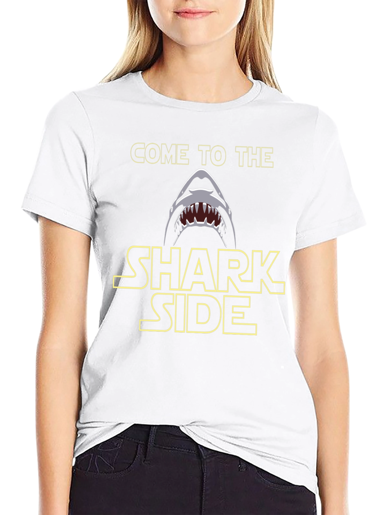 Shark Side Mens T-Shirt - Dark Humor Tee