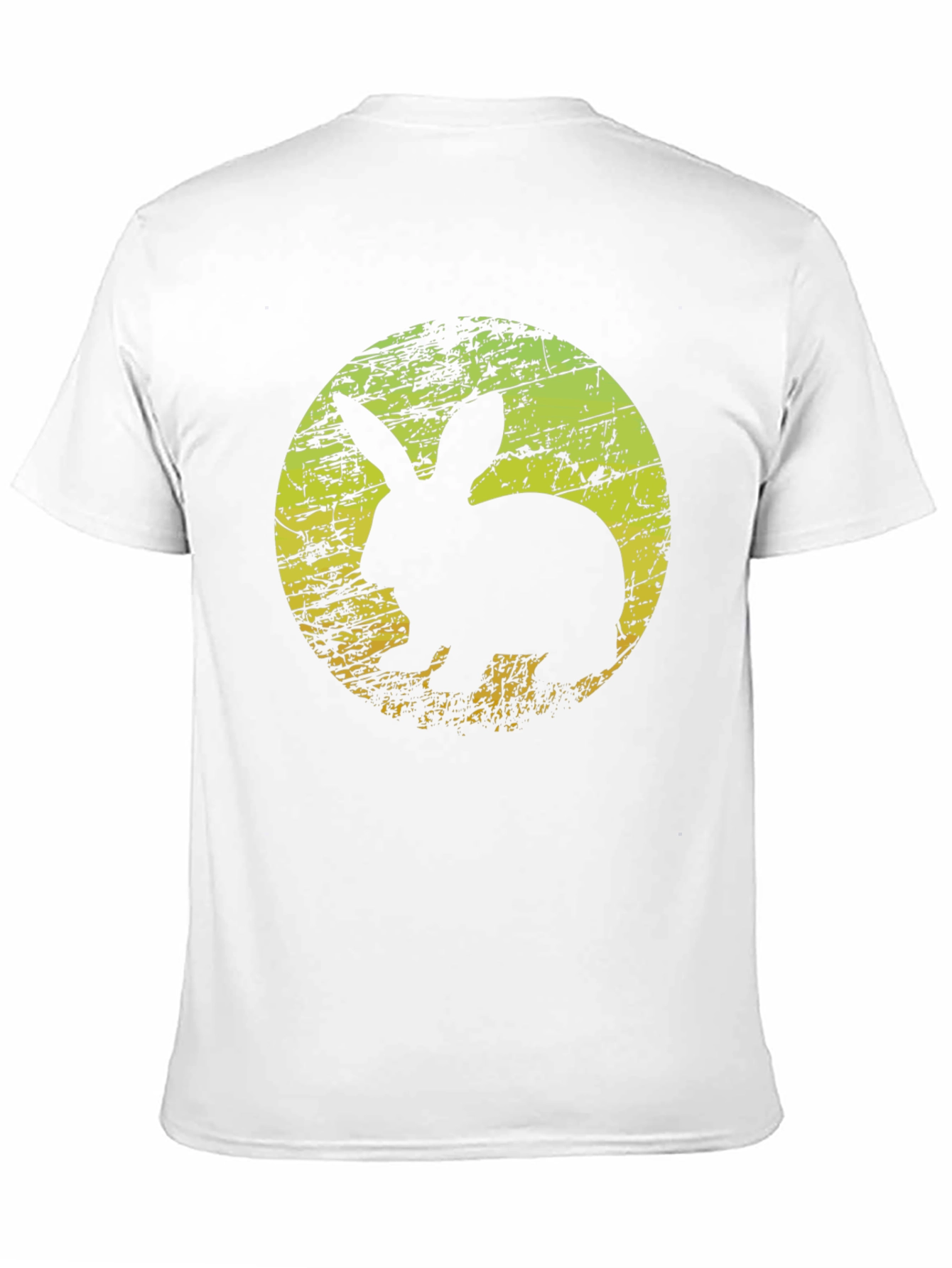 Rabbit Silhouette Graphic T-Shirt - Black