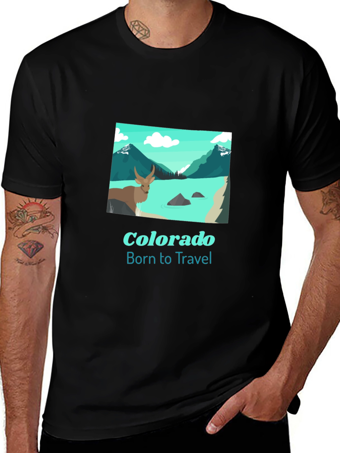Colorado Born to Travel Graphic T-Shirt